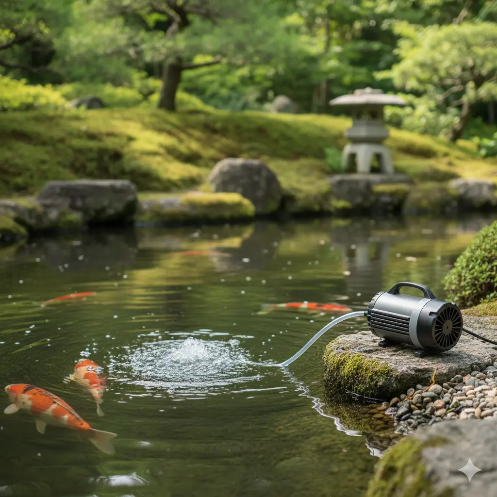 Pourquoi mettre une pompe à air dans son bassin à carpes koï ? Koi Brothers