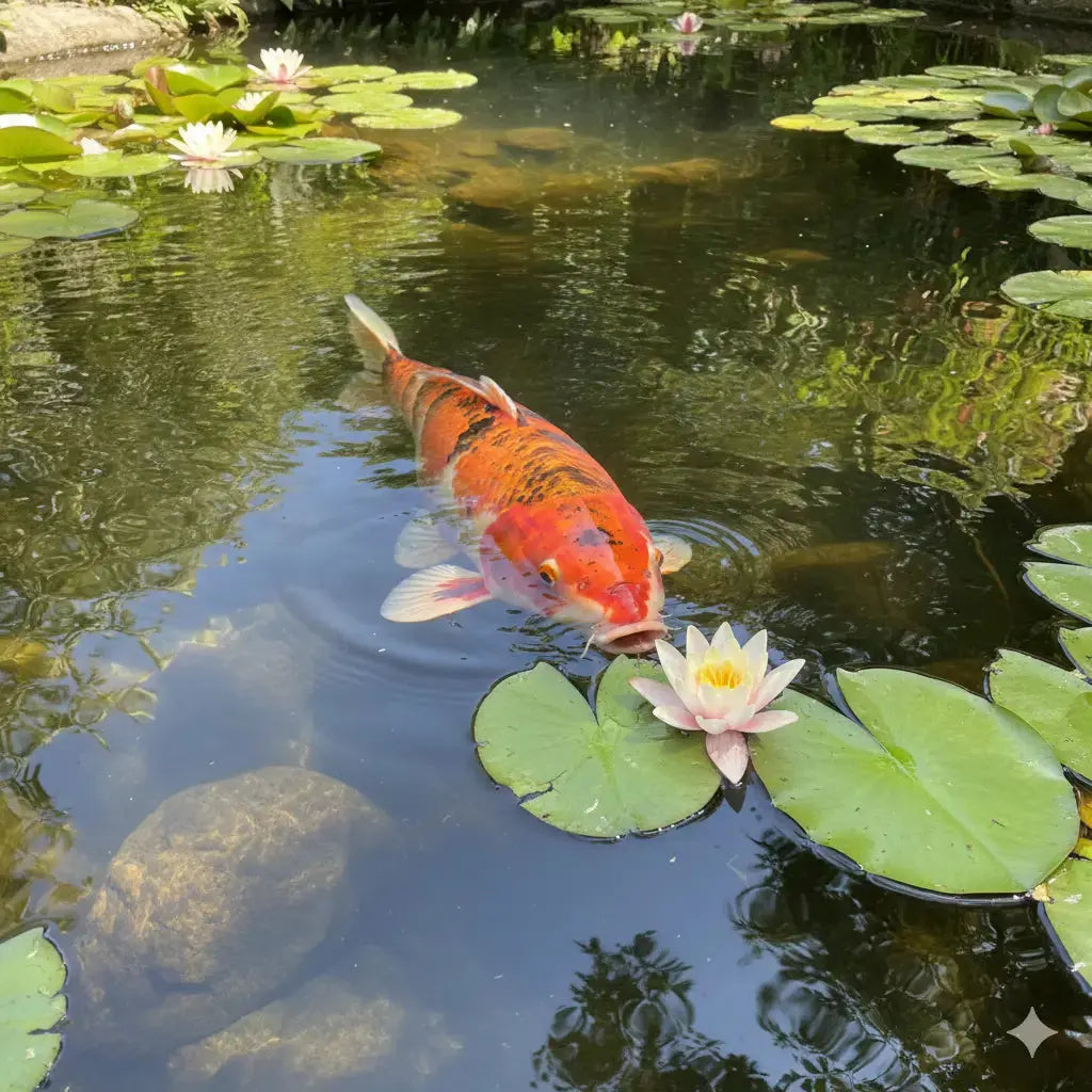 Mes carpes koi mangent mon nénuphar : causes et solutions Koi Brothers