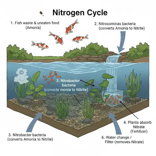 Comprendre le cycle de l’azote dans un bassin de jardin Koi Brothers