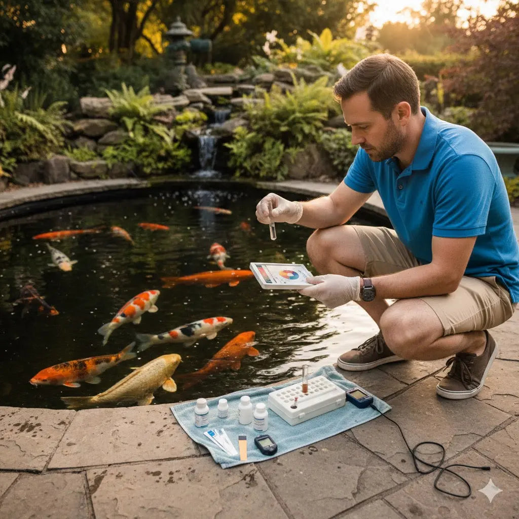 Pourquoi tester l’eau du bassin est vital pour les carpes koï ? Koi Brothers