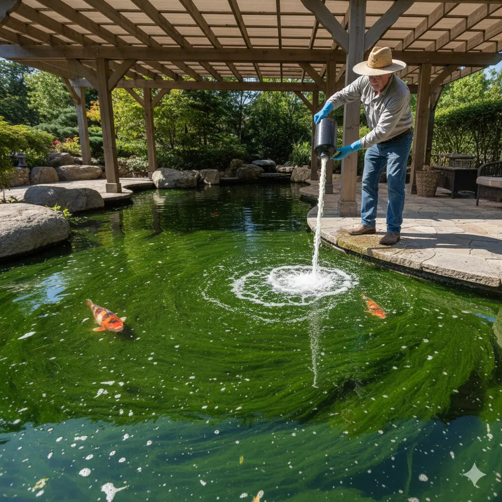 Comment éliminer les algues filamenteuses dans un bassin Koi Brothers