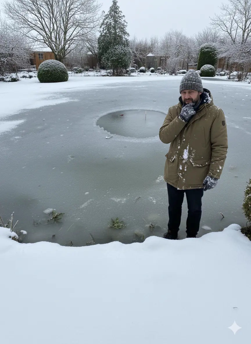Bassin gelé en hiver : que faire pour protéger ses carpes koï Koi Brothers