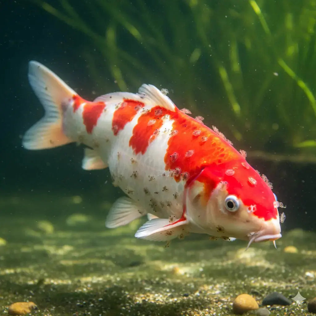 Argulus chez les carpes koï : symptômes, cycle de vie et traitement Koi Brothers