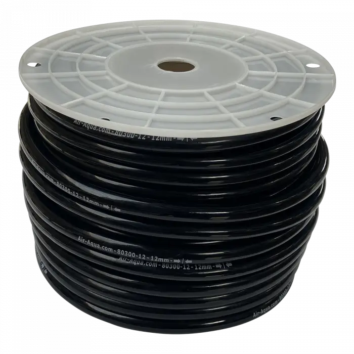 Tuyau d'air lesté 12mm noir / Vendu au mètre AIR-AQUA