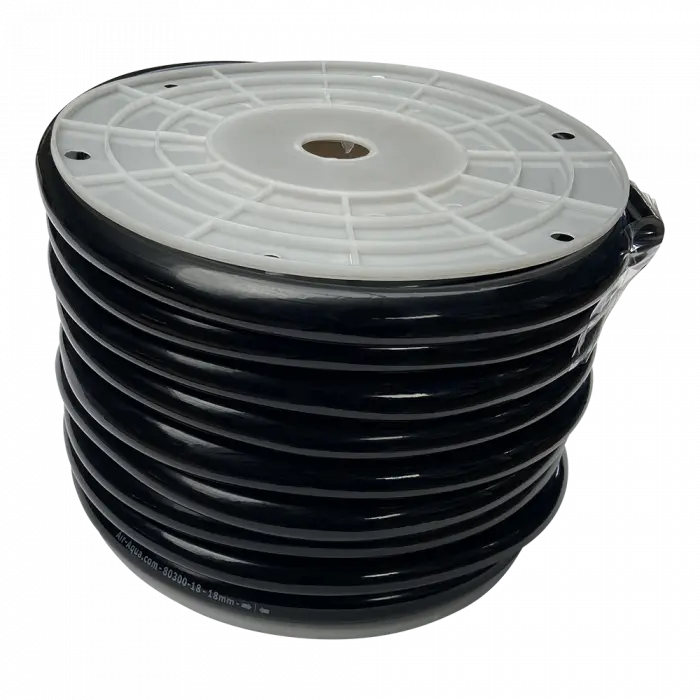 Tuyau d'air lesté 18mm noir / Vendu au mètre AIR-AQUA