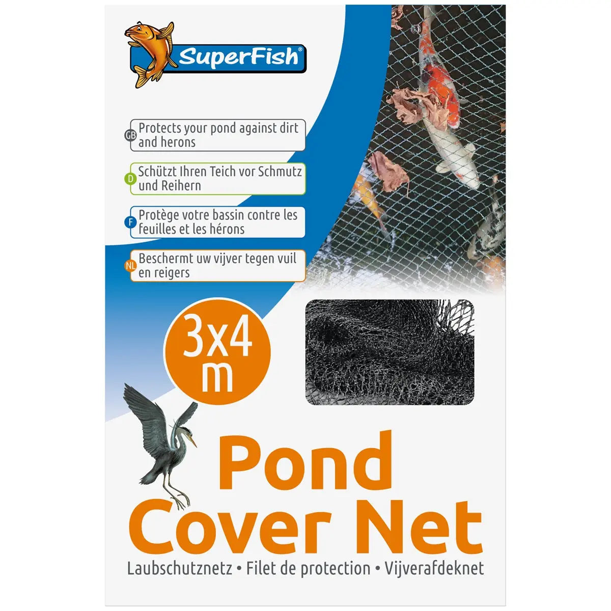 Filet de protection 3m x 4m + 10 piquets SUPERFISH