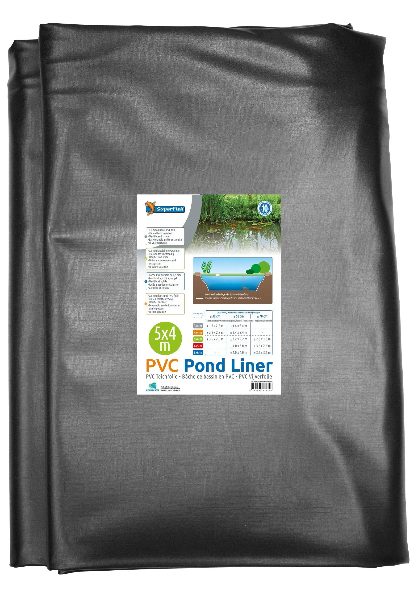 Bâche PVC 5 x 4m SUPERFISH
