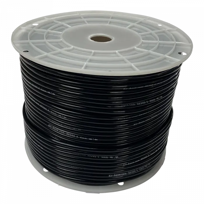 Tuyau d’air lesté 4mm noir / Vendu au mètre AIR-AQUA